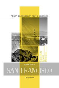 Poster Art SAN FRANCISCO Baker Beach
