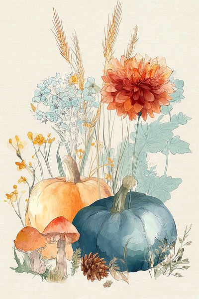 Herbstkomposition in Pastell Nr. 1 von Studio BB