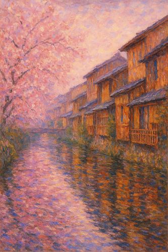 Sereniteit van kersenbloesem in Gion - Kyoto in lentedromen