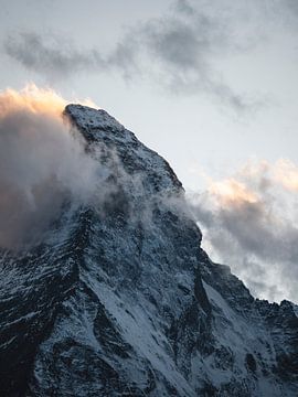 Top van de Matterhorn, Zwitserland van Joren van den Bos