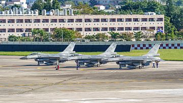 RoCAF Lockheed Martin F-16A Fighting Falcons. by Jaap van den Berg