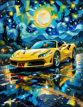Ferrari F8 Spider Starry Night by MIROKKU