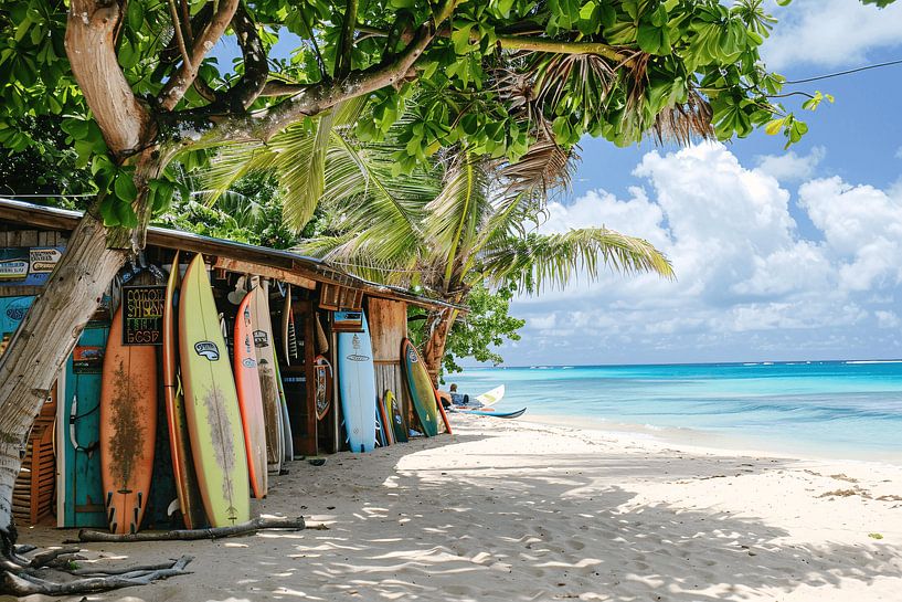 Eclectic surf shop at Tropical Beach by Art & Soul Creations