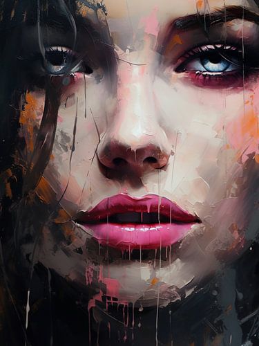 Portrait abstrait moderne