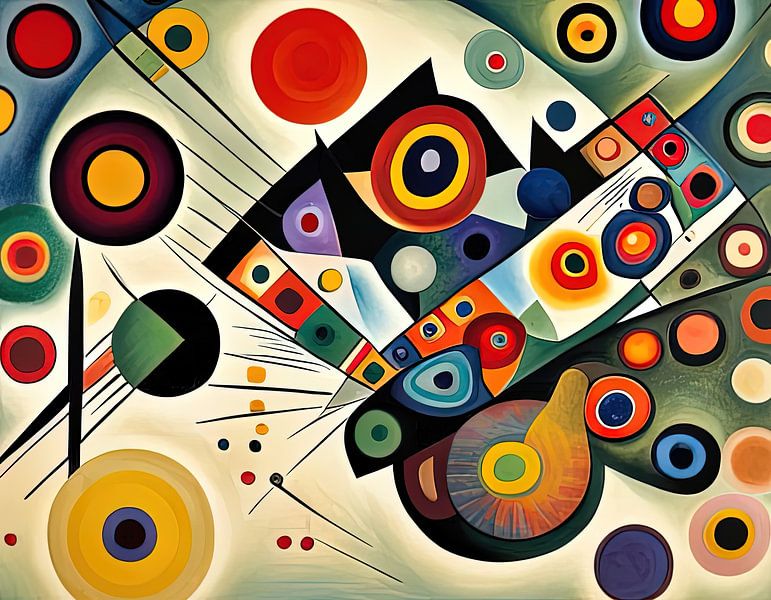 Modern colourful abstract 6 by Leo Luijten