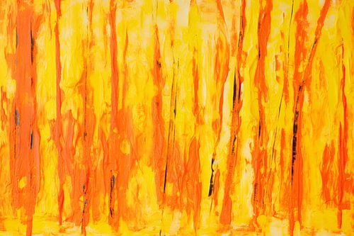Abstract schilderij met penseelstreken