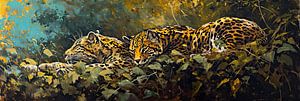 Leoparden malen von Kunst Kriebels