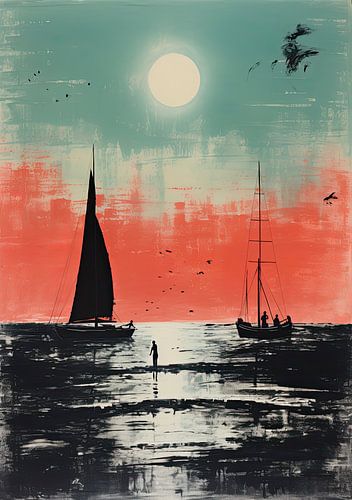 Zeilboot Zeilboot Maritiem Zee Poster Kunstdruk