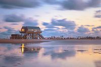 St. Peter-Ording in de schemering
