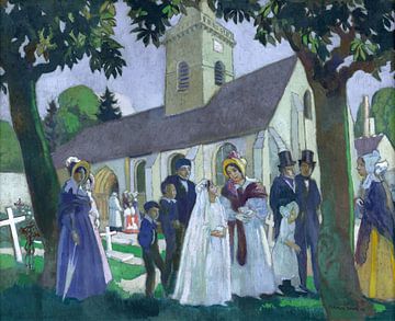 Première communion de Léopoldine à Fourqueux, Maurice Denis, 1933 sur Atelier Liesjes