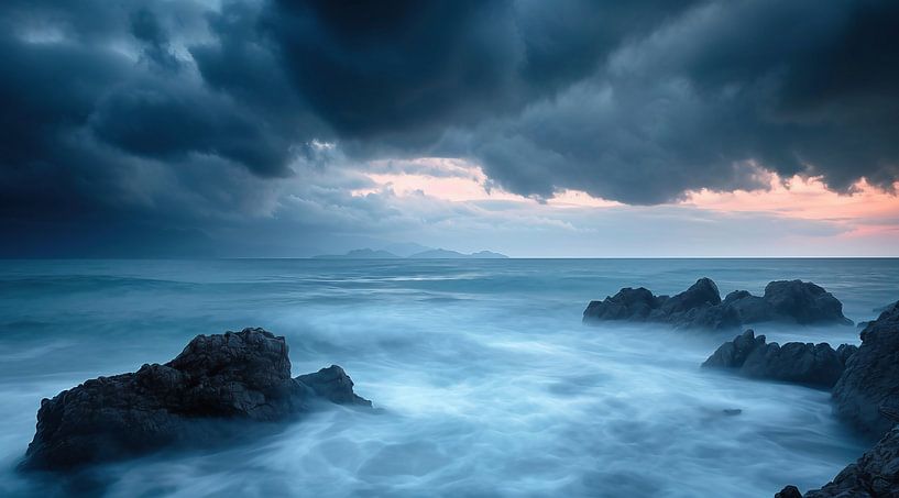 Blaue Stunde am Atlantik von fernlichtsicht