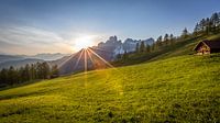 Berglandschaft "Sonnenuntergang auf der Alm"