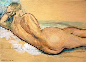 Nackt liegend, Hubertine Heijermans
