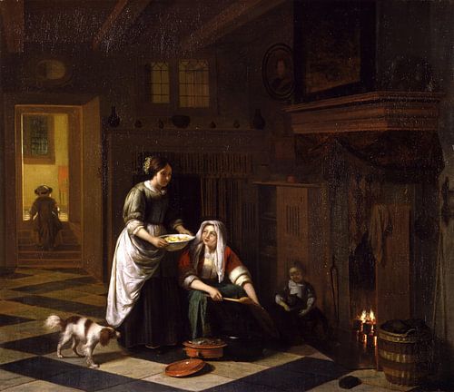De haard, Pieter de Hooch
