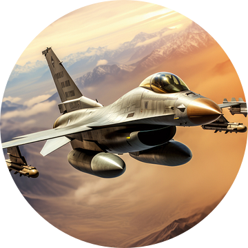 F16 Militair Gevechtsvliegtuig van Digitale Schilderijen