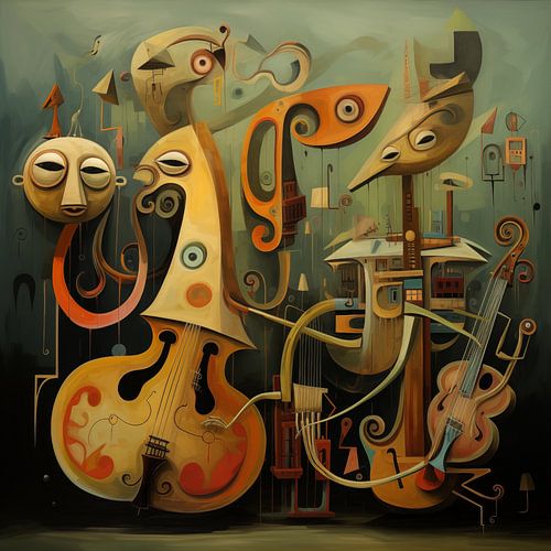 Vreemde orkest vintage-retro