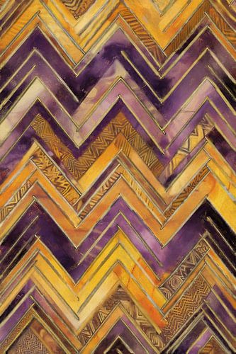 Zigzag Patronen in Paars en Geel