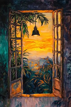 Lamp in de jungle van Dream Drip