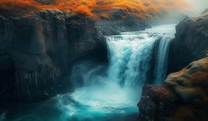 Herbstmorgen am Wasserfall