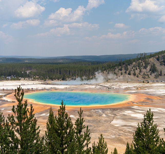 Grand Prismatic Spring, Yellowstone National Park, USA by Jeroen van Deel