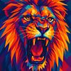 Lion angry wpap art by Ayyen Khusna