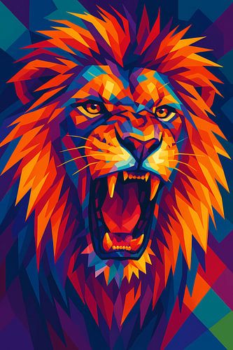 Lion angry wpap art by Ayyen Khusna