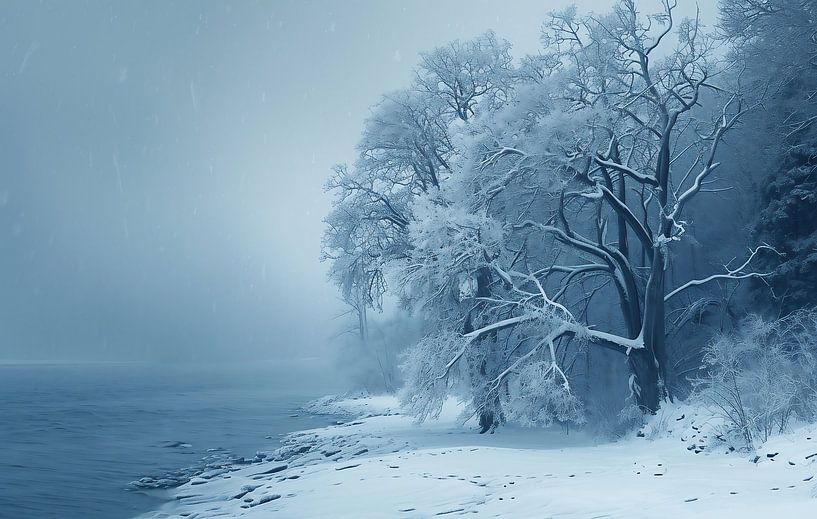 Winterlandschap van fernlichtsicht