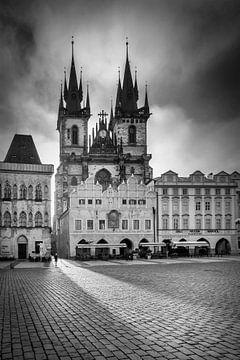 Teyn church in Prague - Monochrome by Melanie Viola