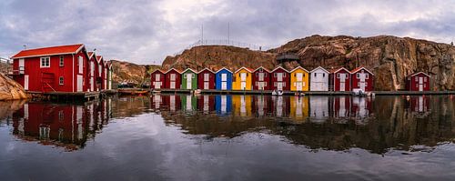 Het vissersdorp Smögen in Zweden