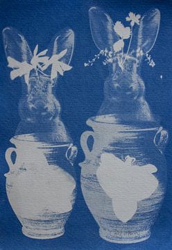 Blauwe Tuin Nieuwsgierigheid van Piret Victoria Ribas Art & Photography