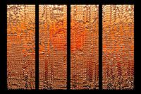 Vierluik, oranje panelen.