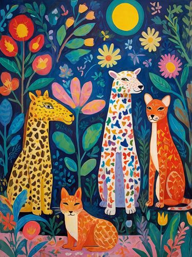 Zoo Animals Style Henri Matisse