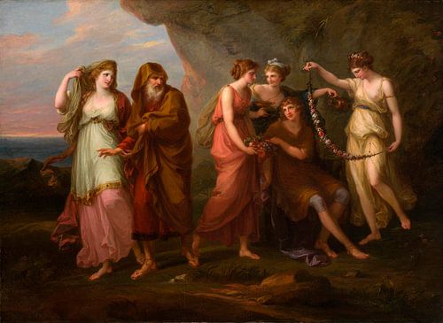 Telemachus en de Nimfen van Calypso, Angelika Kauffmann