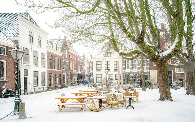 Leiden in de sneeuw par Dirk van Egmond