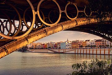 Zicht op Triana, Sevilla van Jan de Vries