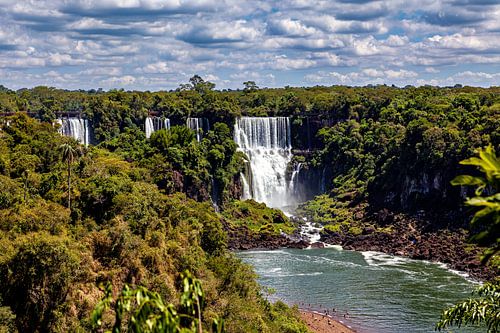 The Iguazu Falls between Argentina and Brazil