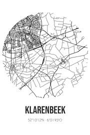 Klarenbeek (Gelderland) | Karte | Schwarz und Weiß von Ortsdrucke