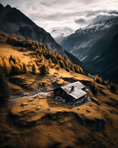 Haus in der Landschaft von fernlichtsicht