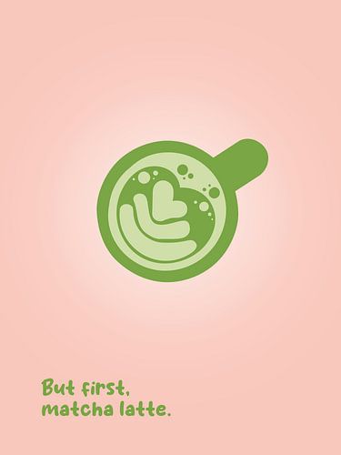 But first, matcha latte. van Jenine Blanchemanche