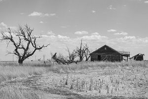 Verlaten huis op de prairie