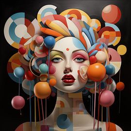 Cubist female portrait by ArtsbyPol