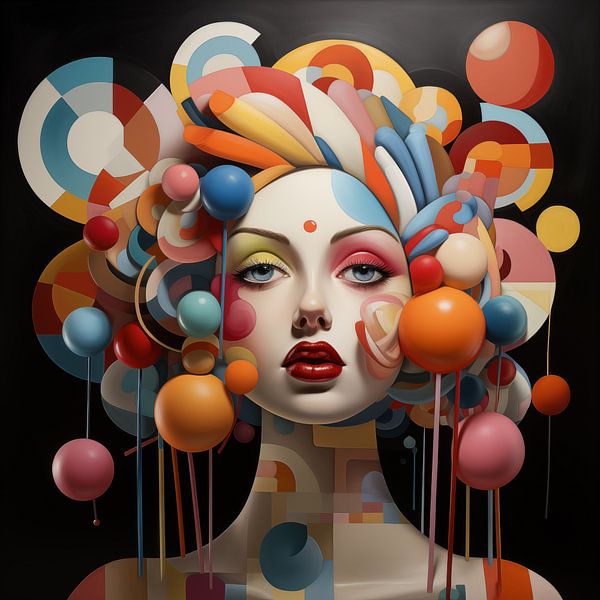 Cubist female portrait by ArtsbyPol