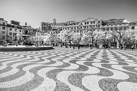 Platz Rossio in der Unterstadt (Baixa) von Lissabon - Portugal von Werner Dieterich