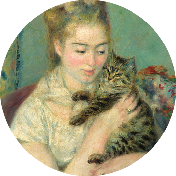 Vrouw met Kat, Auguste Renoir