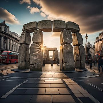 Stonehenge op Piccadilly Circus van Gert-Jan Siesling