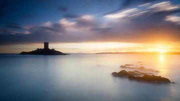 Sonnenuntergang über Cap Dramont und der Goldenen Insel