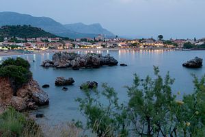 Ansicht der griechischen Küstenort Stoupa