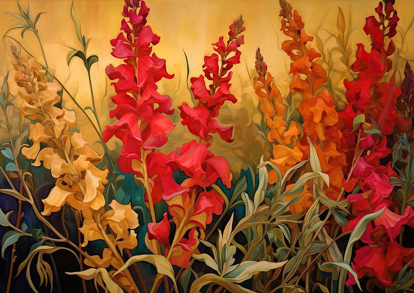 Gladioli Painting by Abstract Painting