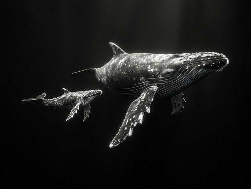 Walvis met jong_3