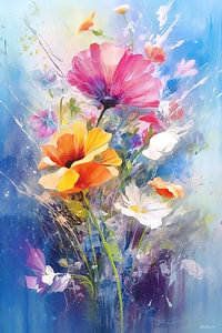 Abstraktes Bild einer Blume/Blumen.